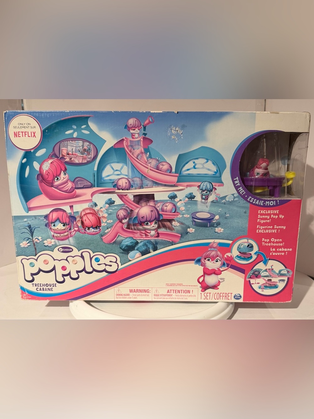 Popples Treehouse Cabane Set Playset with Exclusive Sunny Pop Up Figure NEW